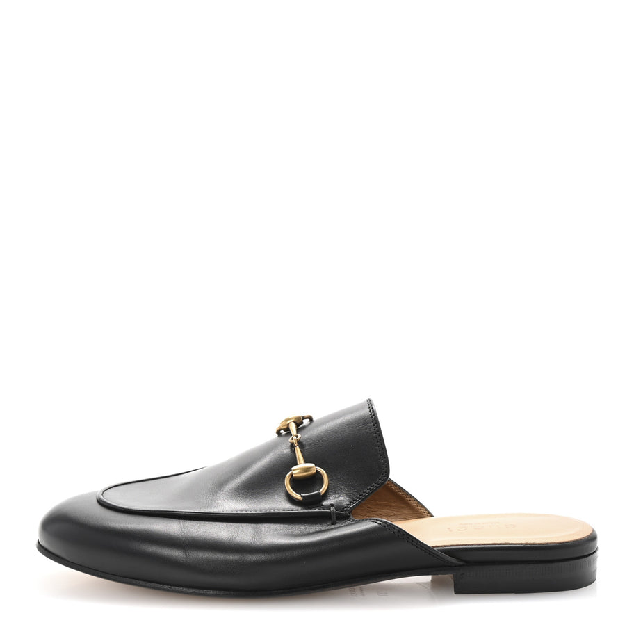 Gucci Calfskin Womens Princetown Slippers 37 Black Image 1