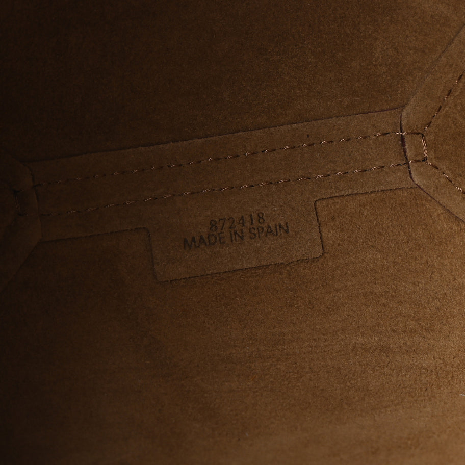 Loewe Shiny Calfskin Mini Puzzle Fold Tote Crimson Image 7