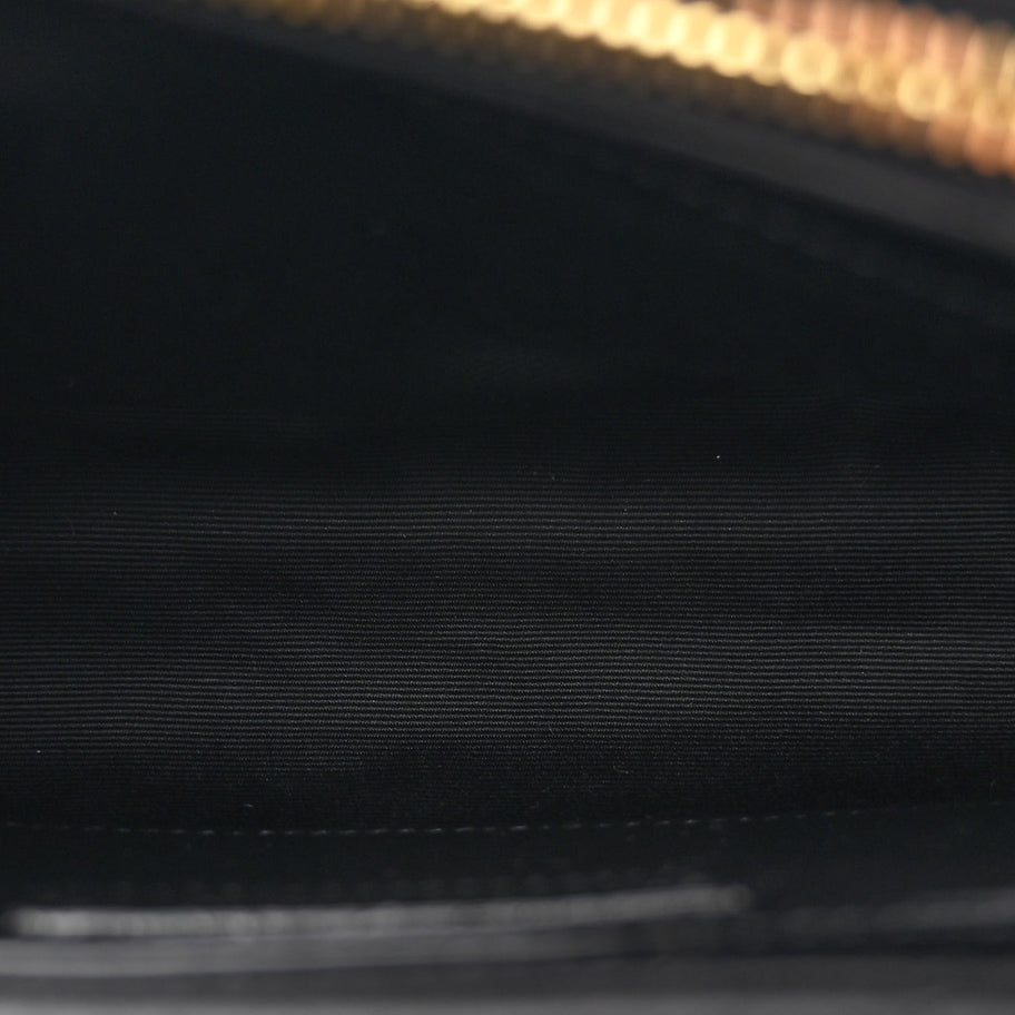 Saint Laurent Calfskin Y Quilted Monogram Small Loulou Chain Satchel Black Image 6