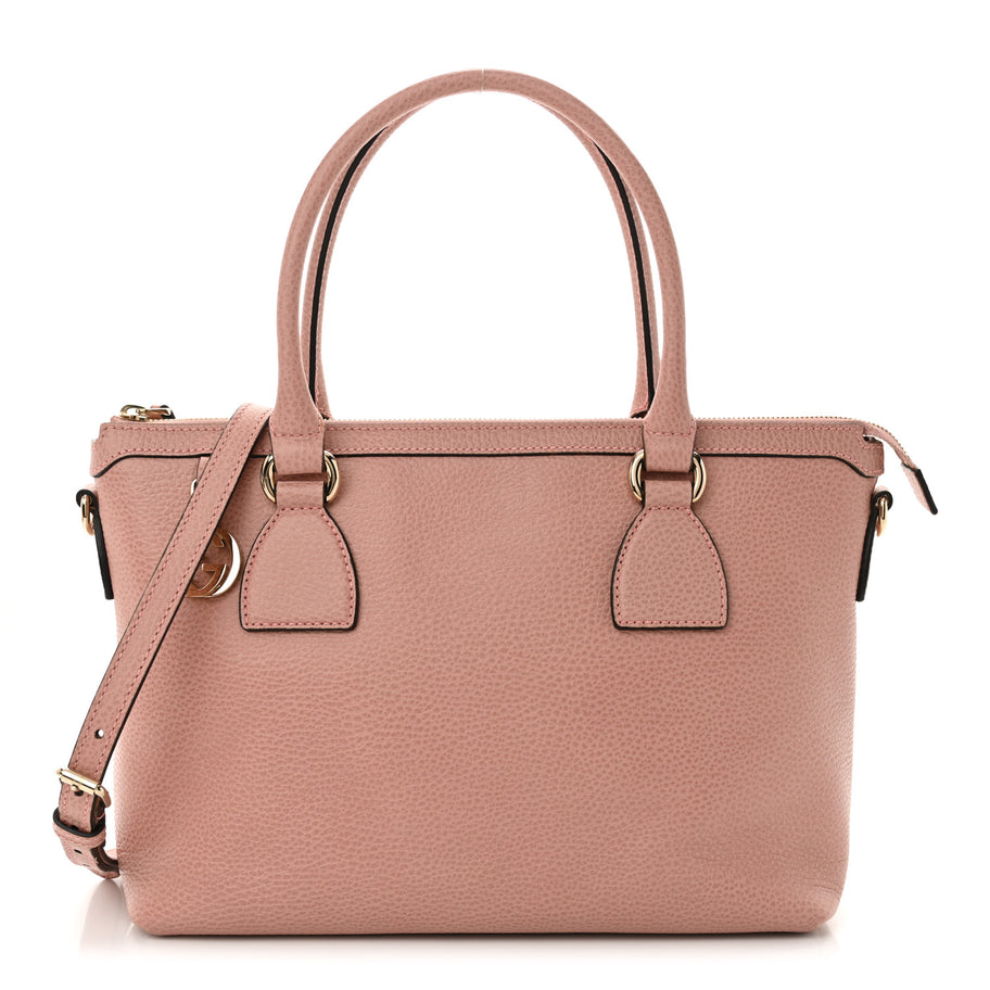Gucci Dollar Calfskin GG Charm Satchel Soft Pink Image 1