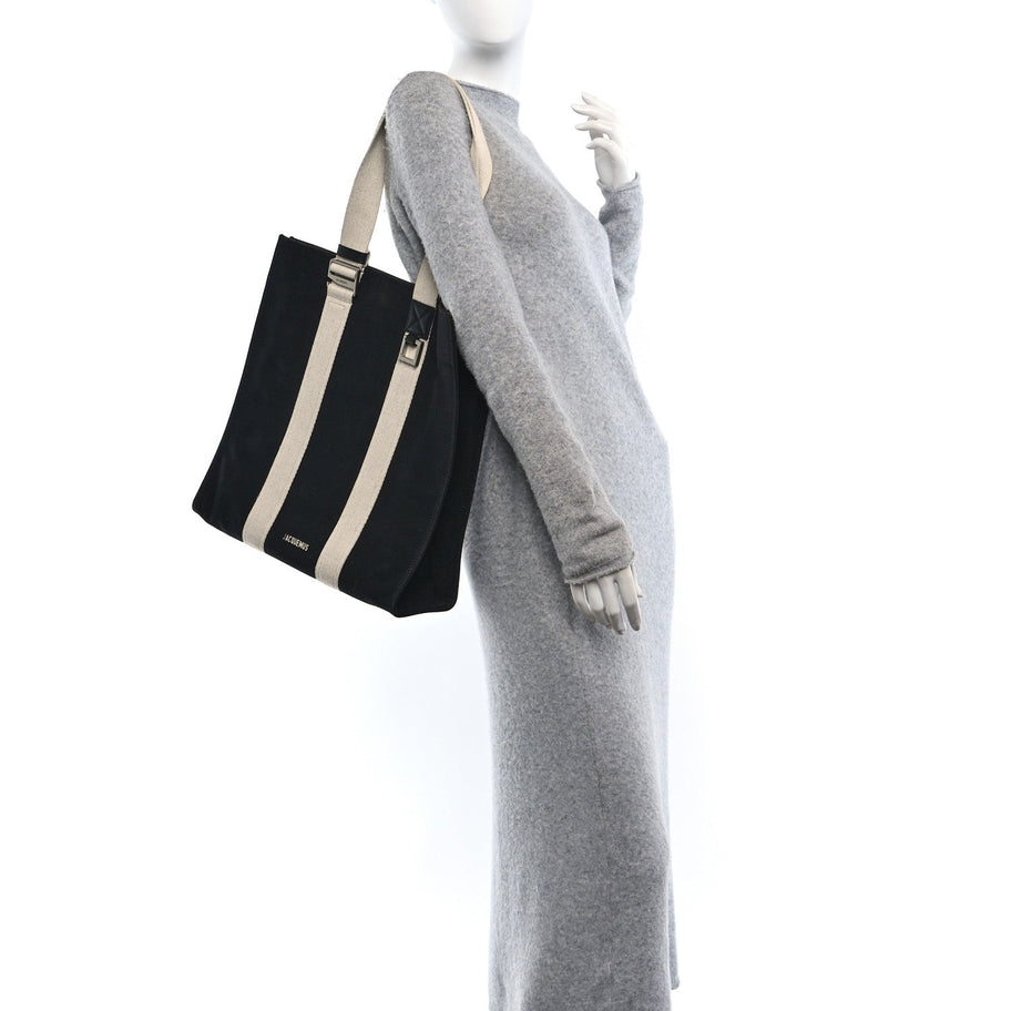 Jacquemus Cotton Canvas Le Cuerda Tote Black Image 3