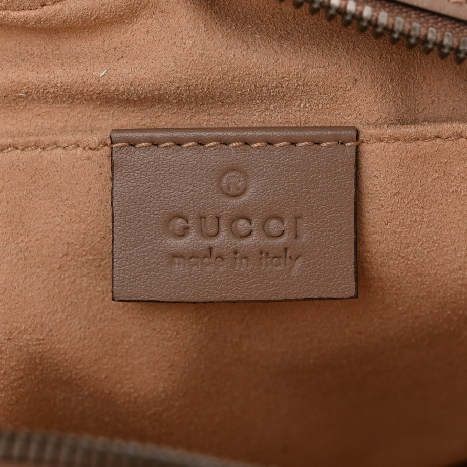Gucci Calfskin Matelasse Small GG Marmont Chain Shoulder Bag Porcelain Rose Image 6