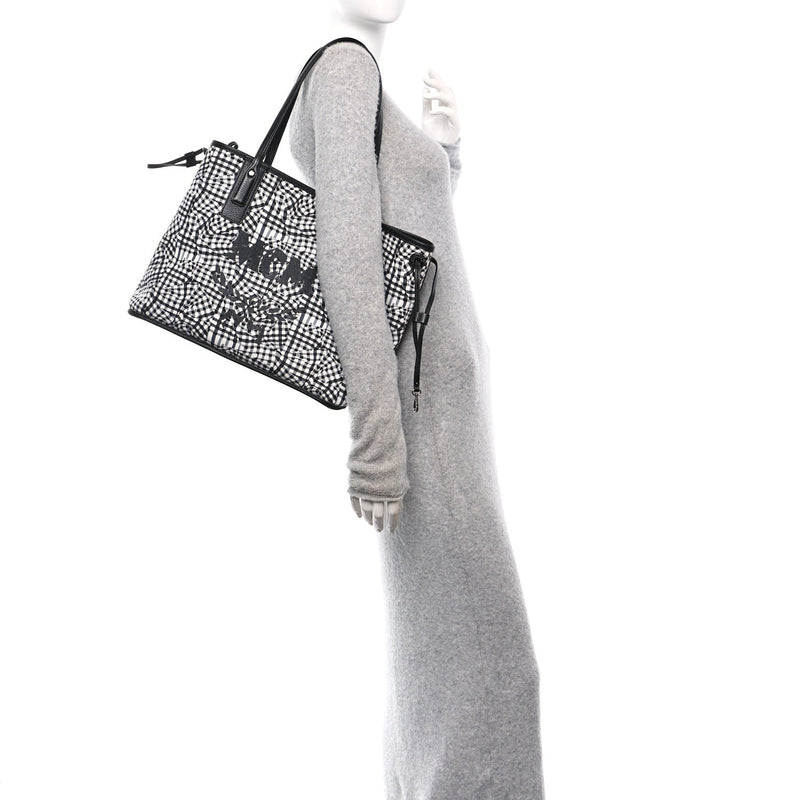  MCM MCM Visetos Large Liz Reversible Shopper Tote Black