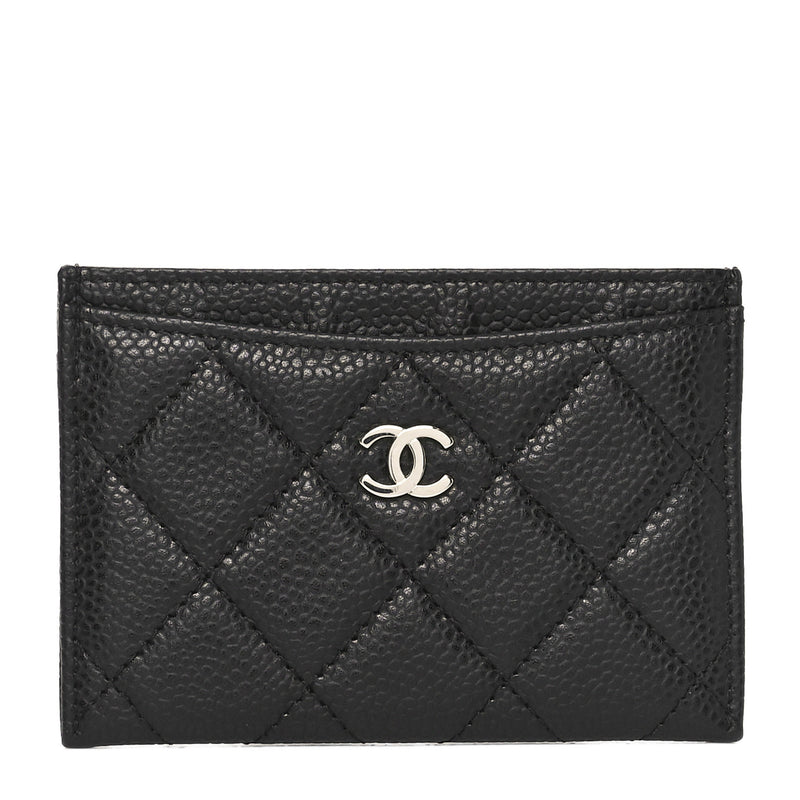  Chanel Caviar Quilted Card Holder Black