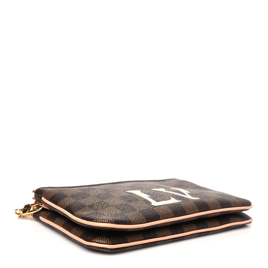 Louis Vuitton Damier Ebene Double Zip Pochette Image 4