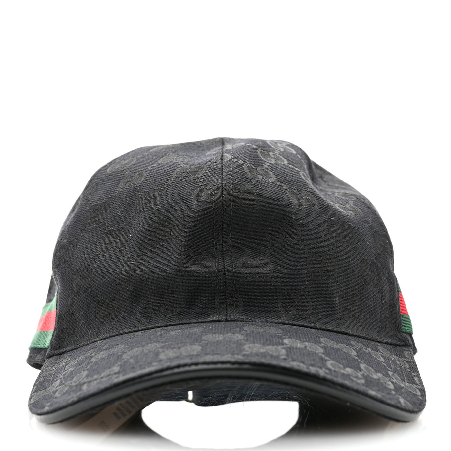 Gucci Monogram Web Baseball Hat XL Black Image 3