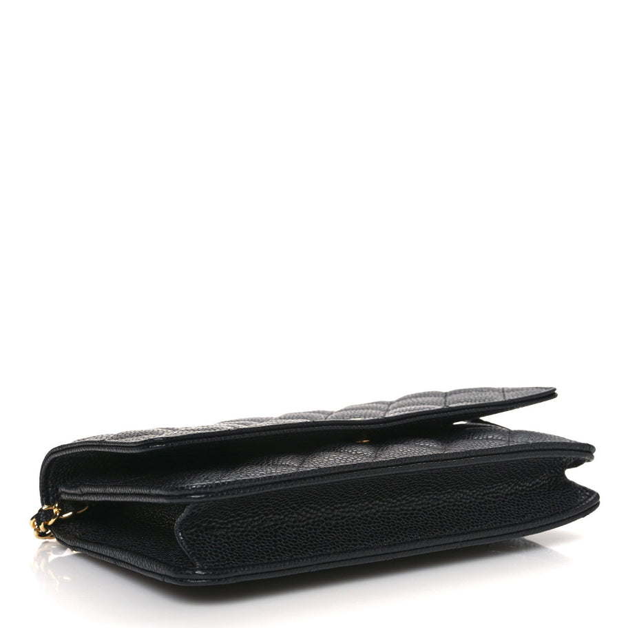 Chanel Caviar Quilted Wallet On Chain WOC Black Image 4