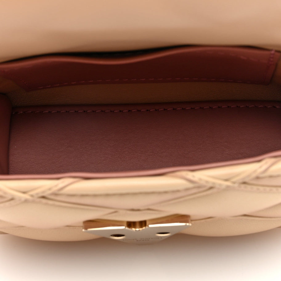 Louis Vuitton Lambskin Malletage Pico GO-14 Beige Pink Image 5