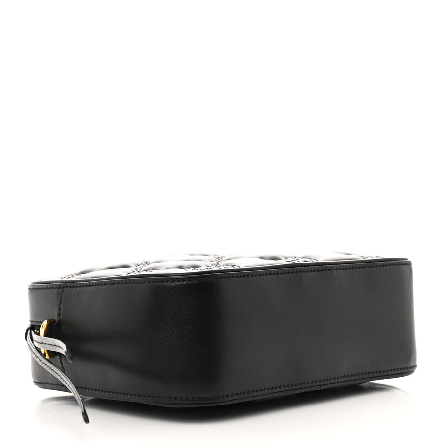 Gucci Calfskin GG Matelasse Shoulder Bag Black Natural Image 4