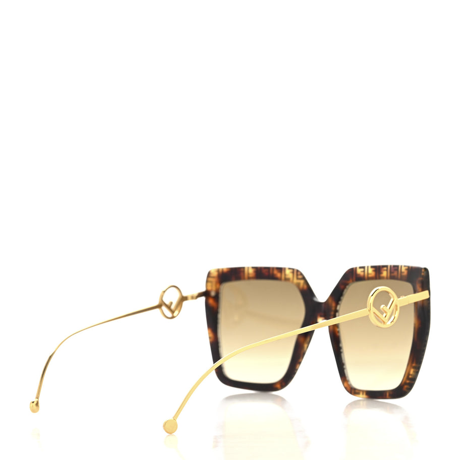 Fendi Acetate Metal F is FF Butterfly Sunglasses FF 0410/S Havana Image 4