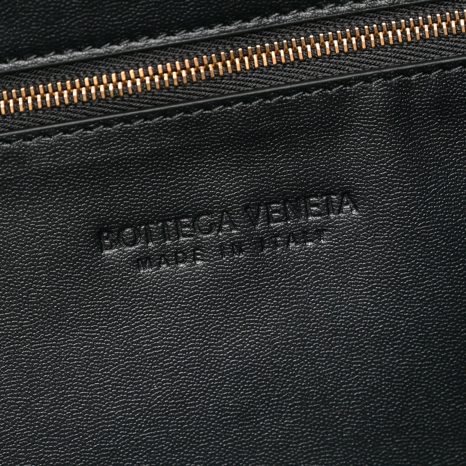 Bottega Veneta Silky Calfskin Large Hop Black Image 6