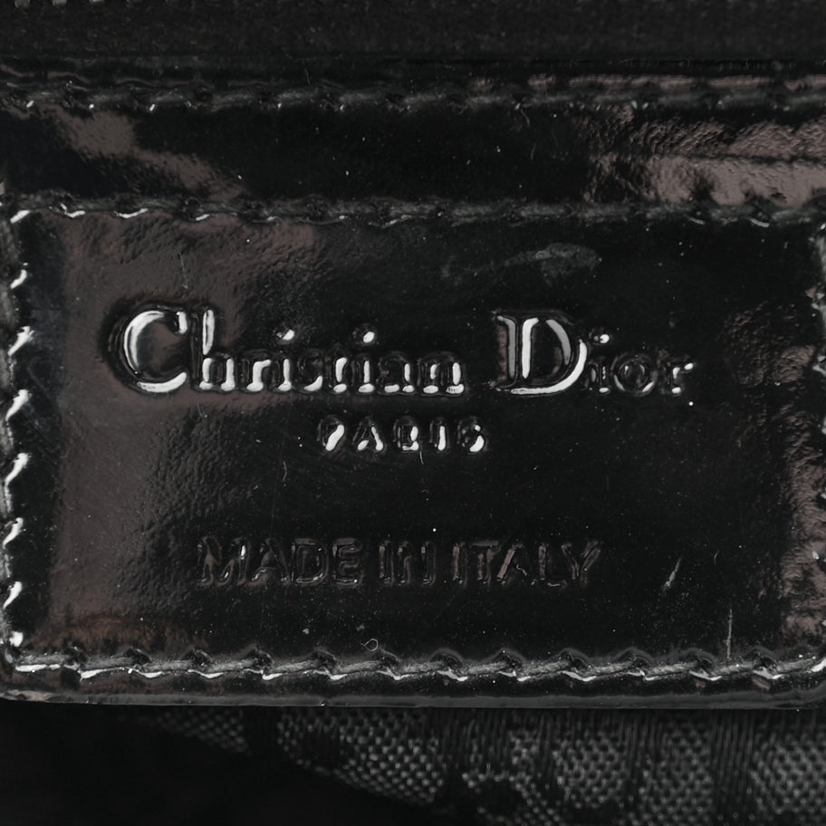 Christian Dior Patent Cannage Large Lady Dior Black Image 6