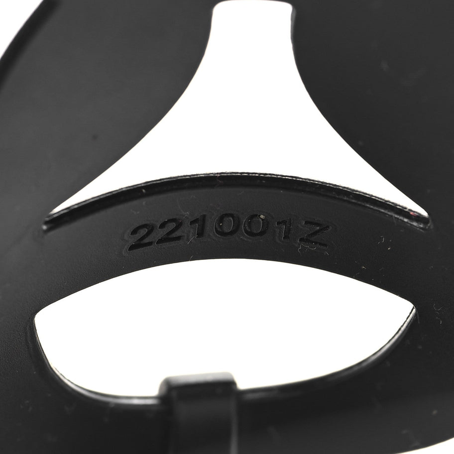 Hermes Rubber Womens Egerie Sandals 37 Black Image 7