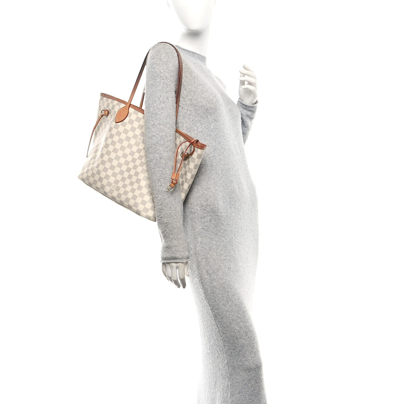  Louis Vuitton Damier Azur Neo Neverfull MM Rose Ballerine