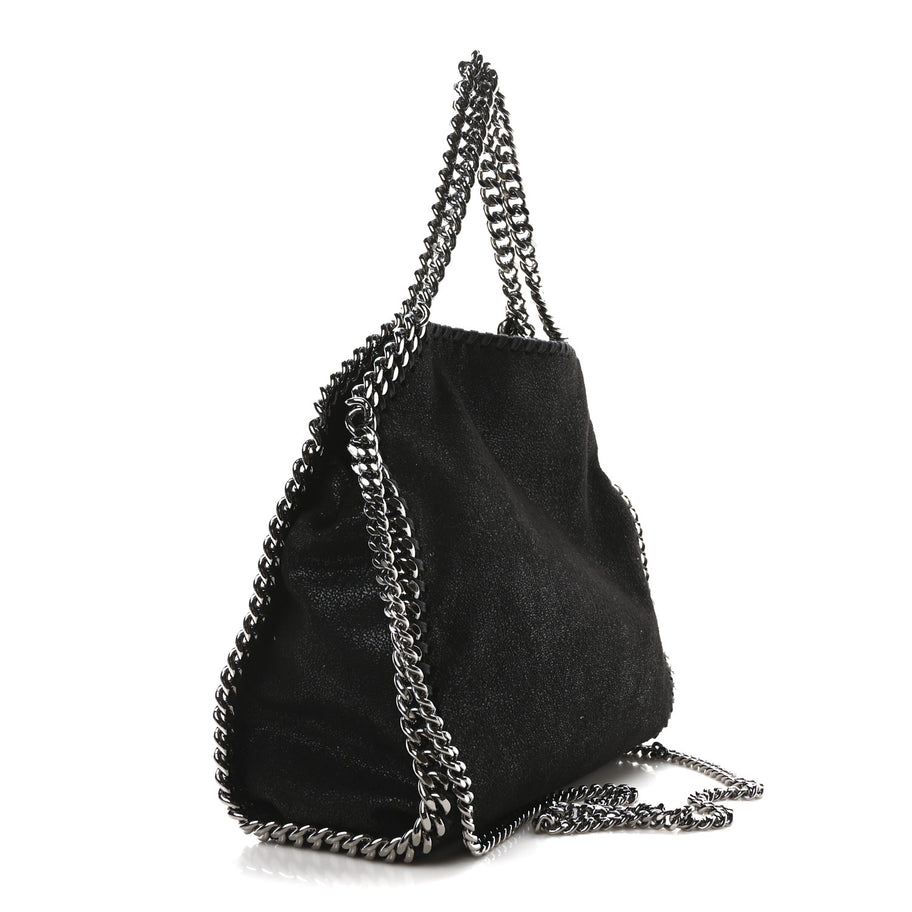 Stella McCartney Shaggy Deer Mini Falabella Tote Black Image 3