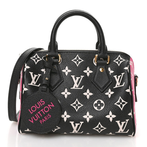 Louis Vuitton Empreinte Monogram Spring in the City Speedy Bandouliere 20 Black White Pink Image 1