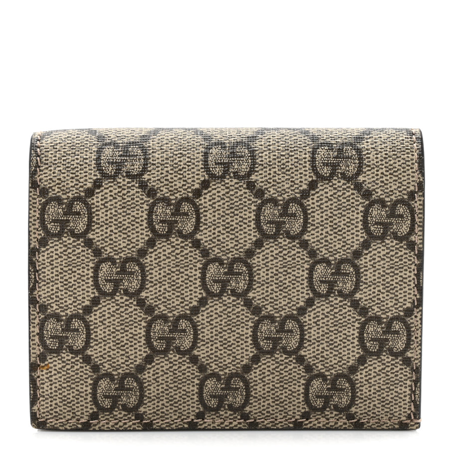 Gucci GG Supreme Monogram Card Case Beige Image 1