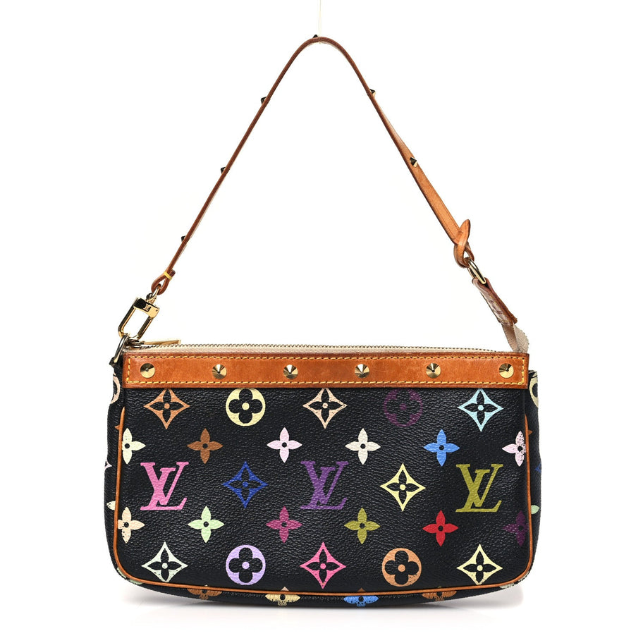 Louis Vuitton Monogram Multicolor Pochette Accessories Black Image 1