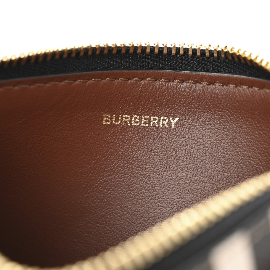 Burberry E-Canvas Calfskin Icon Stripe Zip Coin Case Archive Beige Image 6