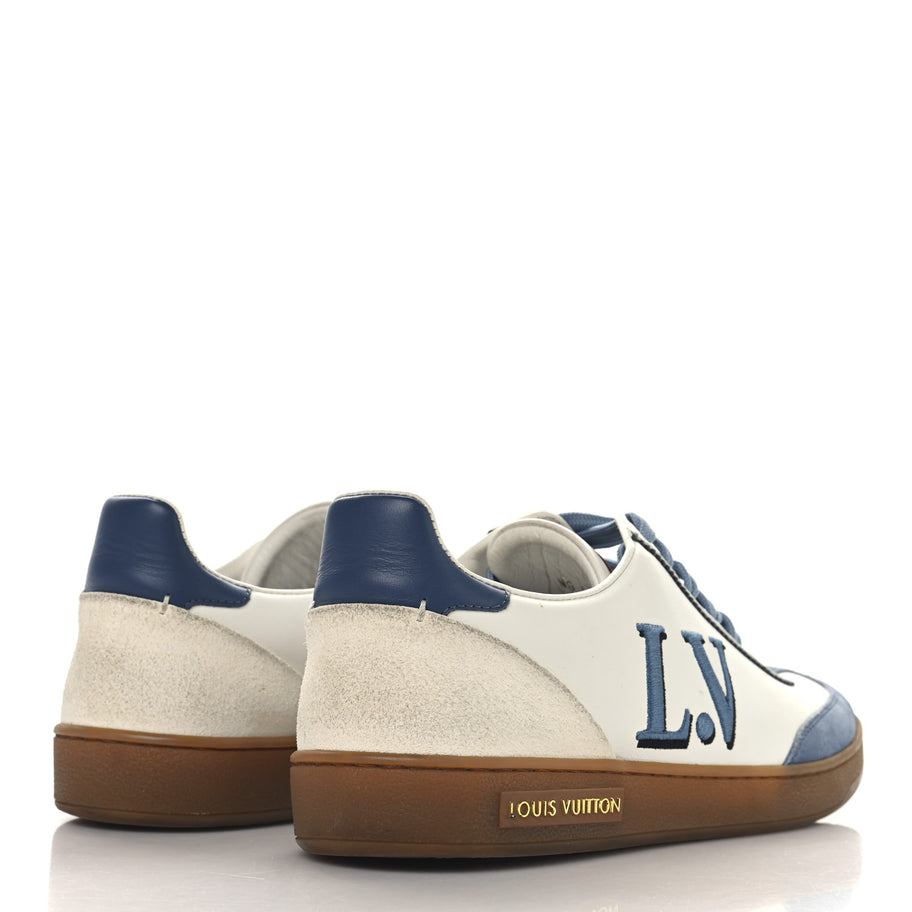 Louis Vuitton Calfskin Frontrow Sneakers Blue Image 5
