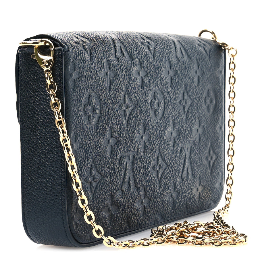 Louis Vuitton Empreinte Pochette Felicie Chain Wallet Black Image 4