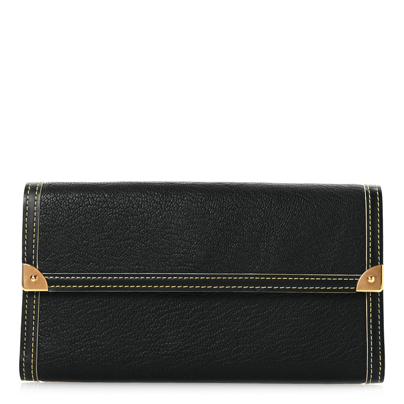  Louis Vuitton Suhali Porte Tresor International Wallet Black