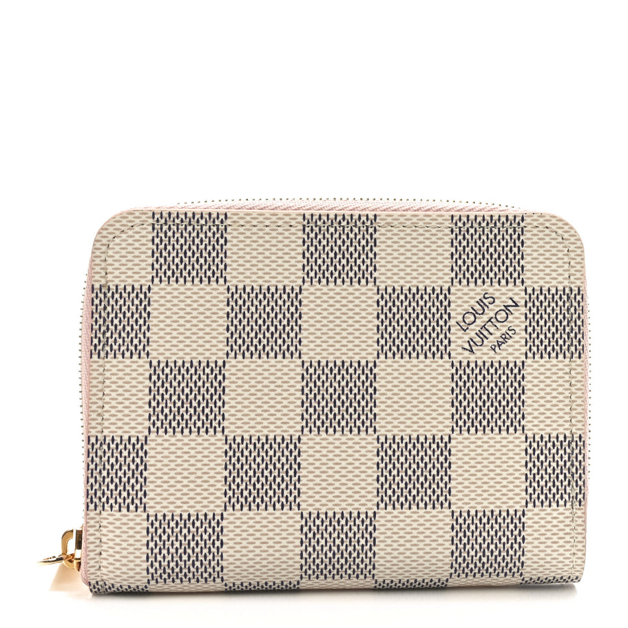 Louis Vuitton Damier Azur Zippy Coin Purse Rose Ballerine Image 1