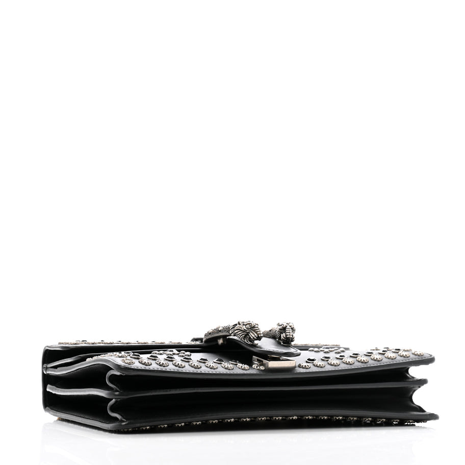Gucci Calfskin Studded Small Dionysus Shoulder Bag Black Image 4
