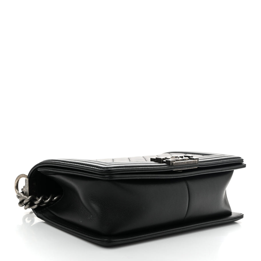 Chanel Lambskin Quilted Medium Boy Flap Black Image 4