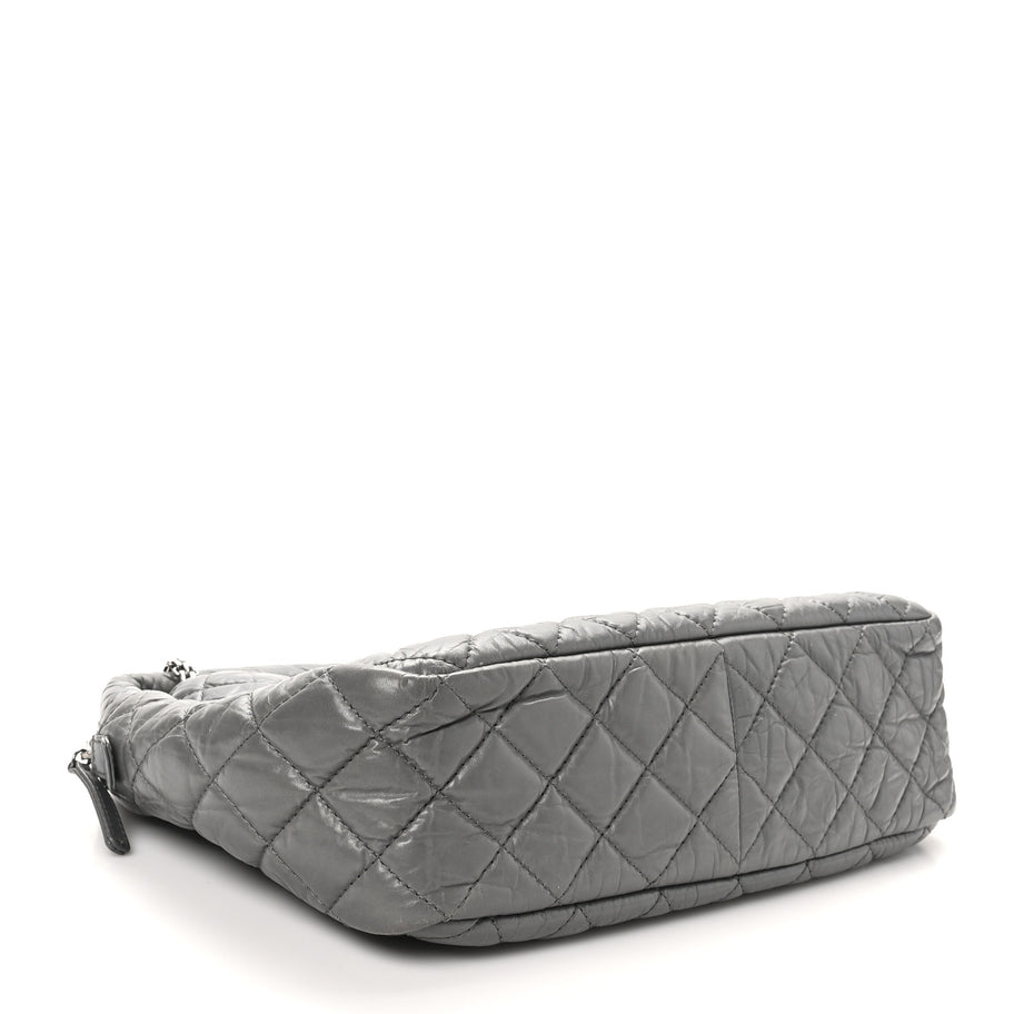 Chanel Aged Calfskin Quilted Large Reissue Camera Case Grey Image 4