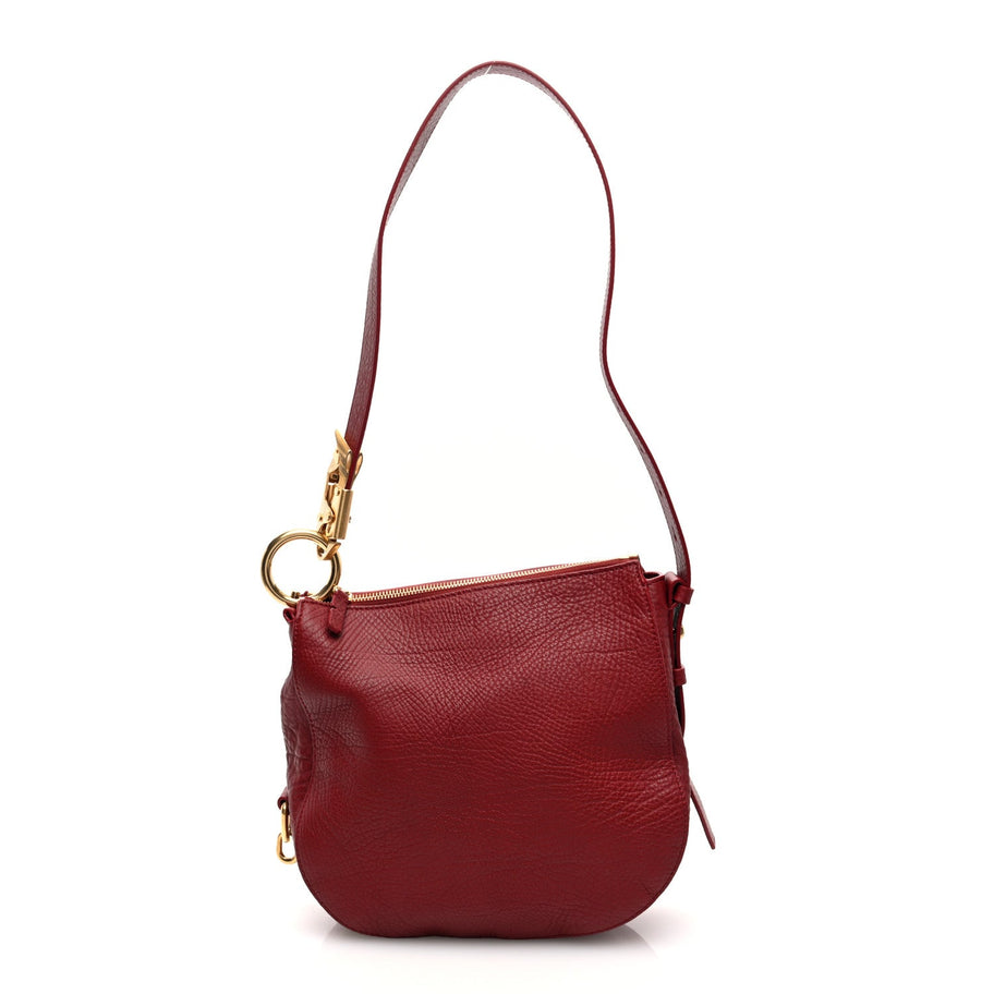Burberry Grainy Calfskin Small Knight Bag Ruby Image 1