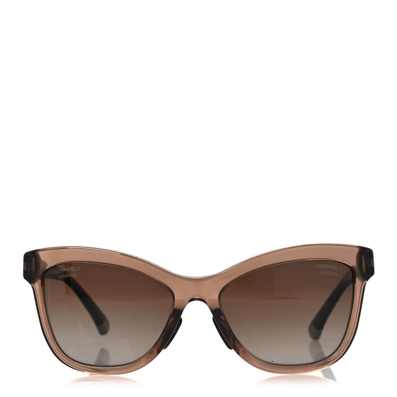  Chanel Polarized CC Cat Eye Sunglasses 5330-A Brown