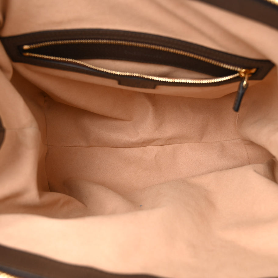Gucci GG Supreme Monogram Web Medium Ophidia Tote Bag Brown Image 5