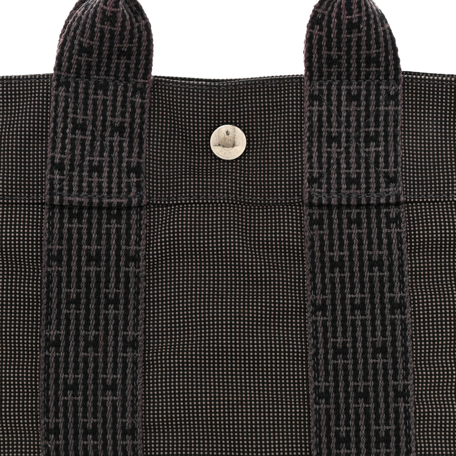 Hermes Canvas Herline PM Tote Grey Image 7