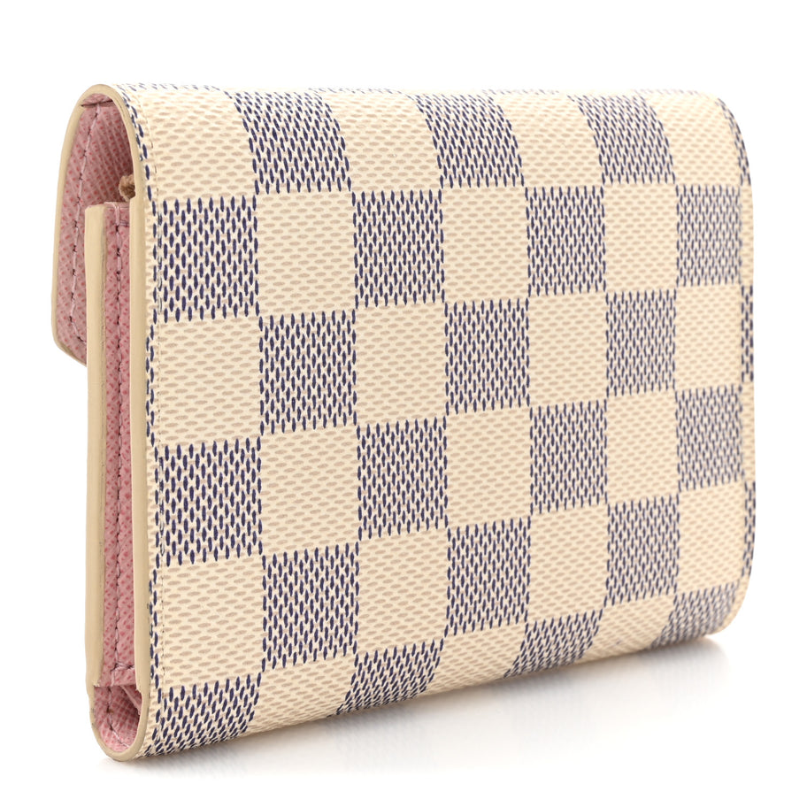 Louis Vuitton Damier Azur Victorine Wallet Rose Ballerine Image 3