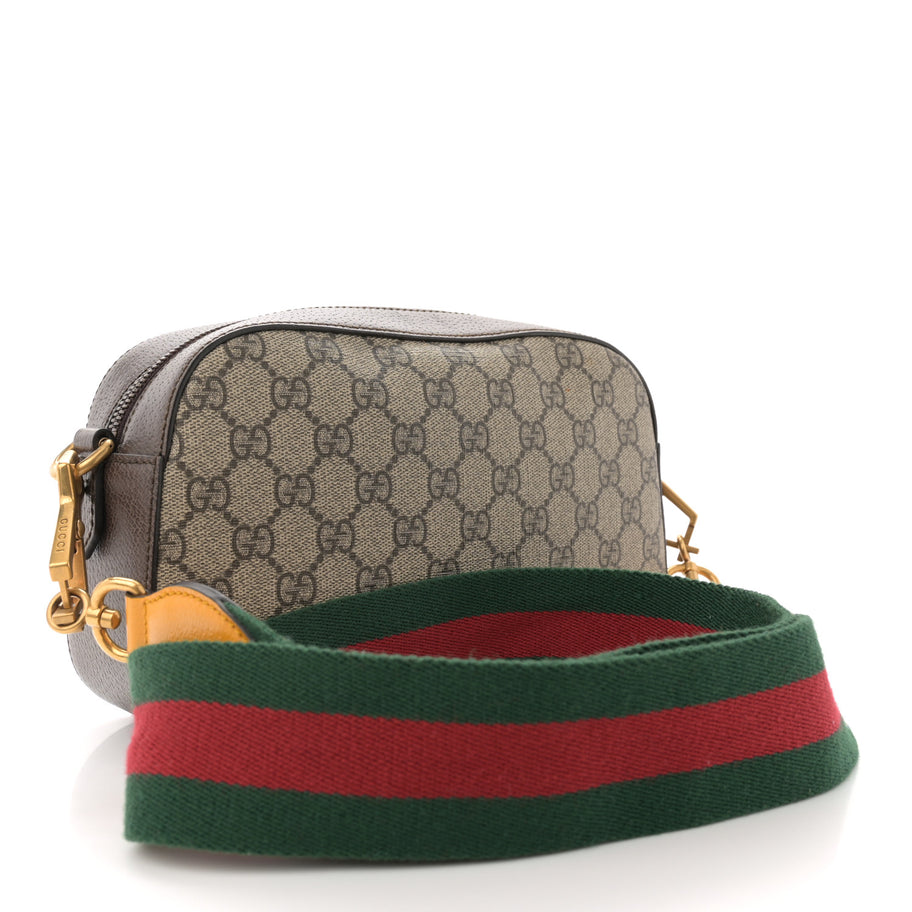 Gucci GG Supreme Monogram Web Neo Vintage Shoulder Bag Beige New Acero Crop Image 3