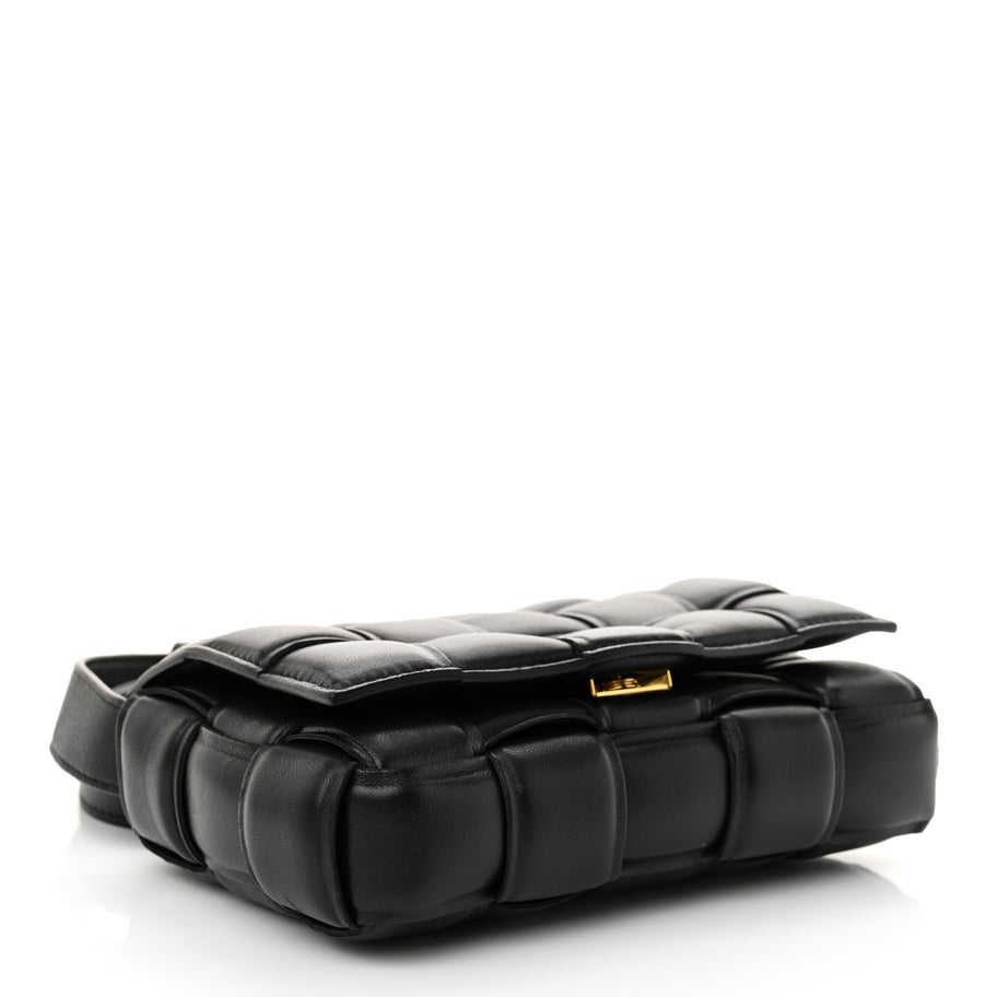 Bottega Veneta Nappa Maxi Intreccio Small Padded Cassette Crossbody Bag Black Image 4