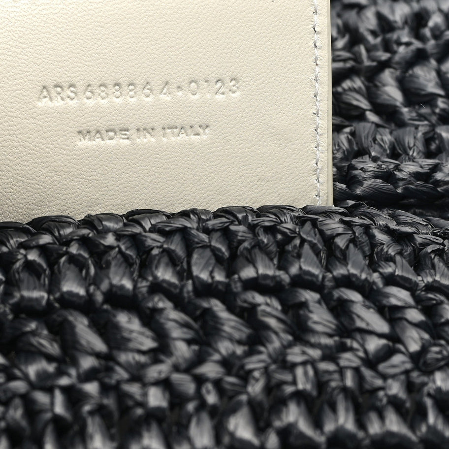 Saint Laurent Raffia Rive Gauche Tote Black Image 7