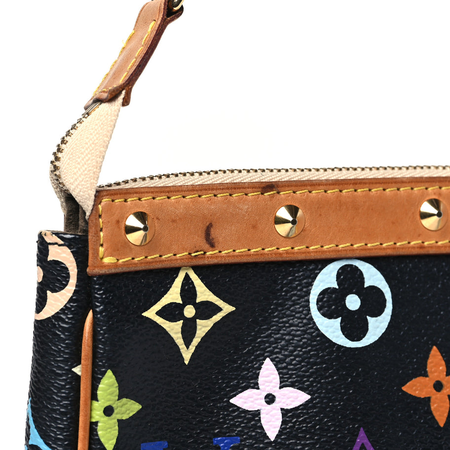 Louis Vuitton Monogram Multicolor Pochette Accessories Black Image 4