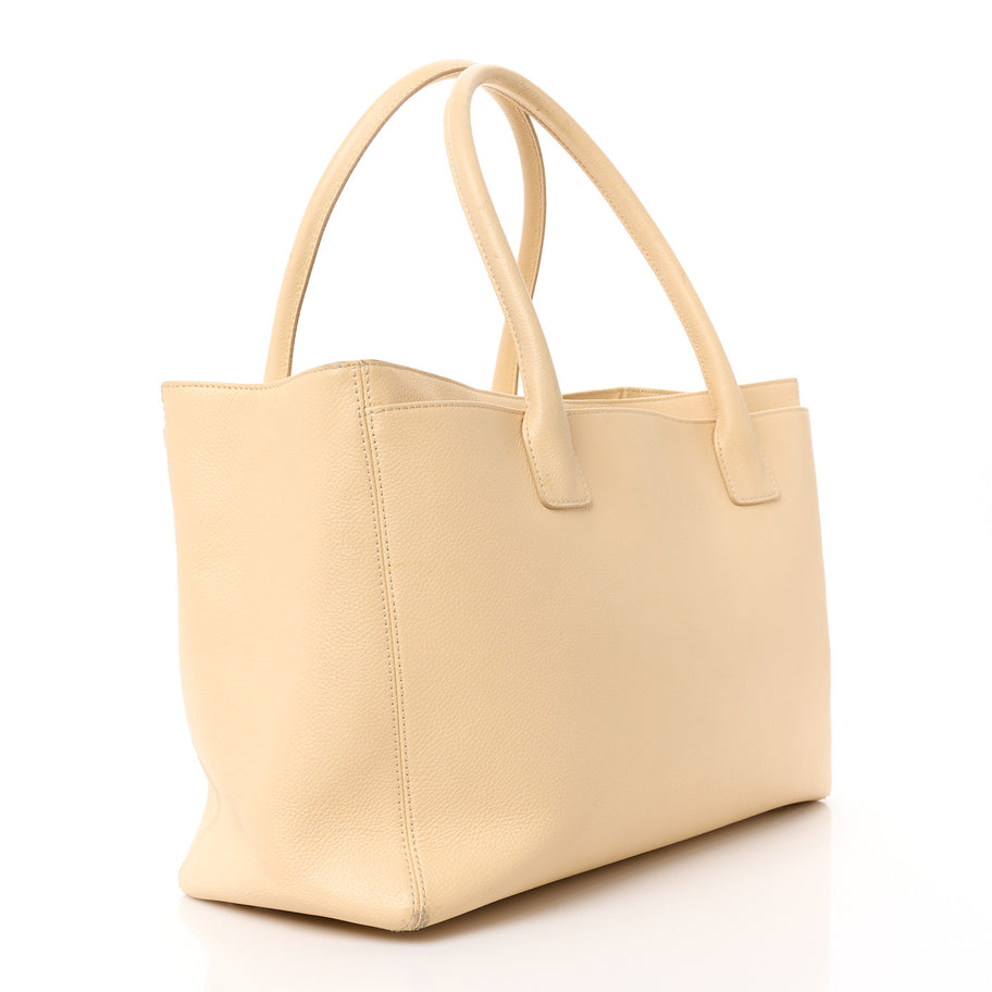 Chanel Calfskin Cerf Executive Shopper Tote Beige Clair Image 4