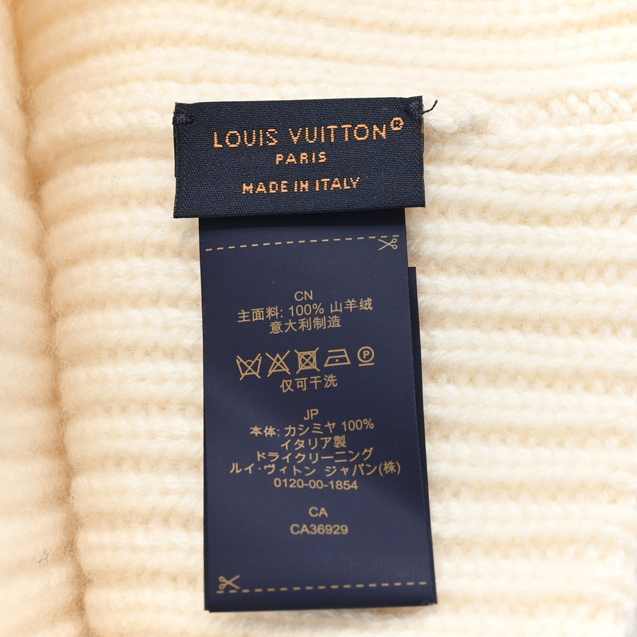Louis Vuitton Cashmere LV Spark Beanie White Image 4