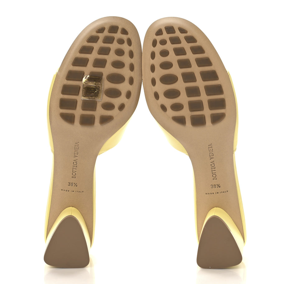 Bottega Veneta Vienna Calfskin The Band Mule Sandals 38.5 Lemonade Image 6
