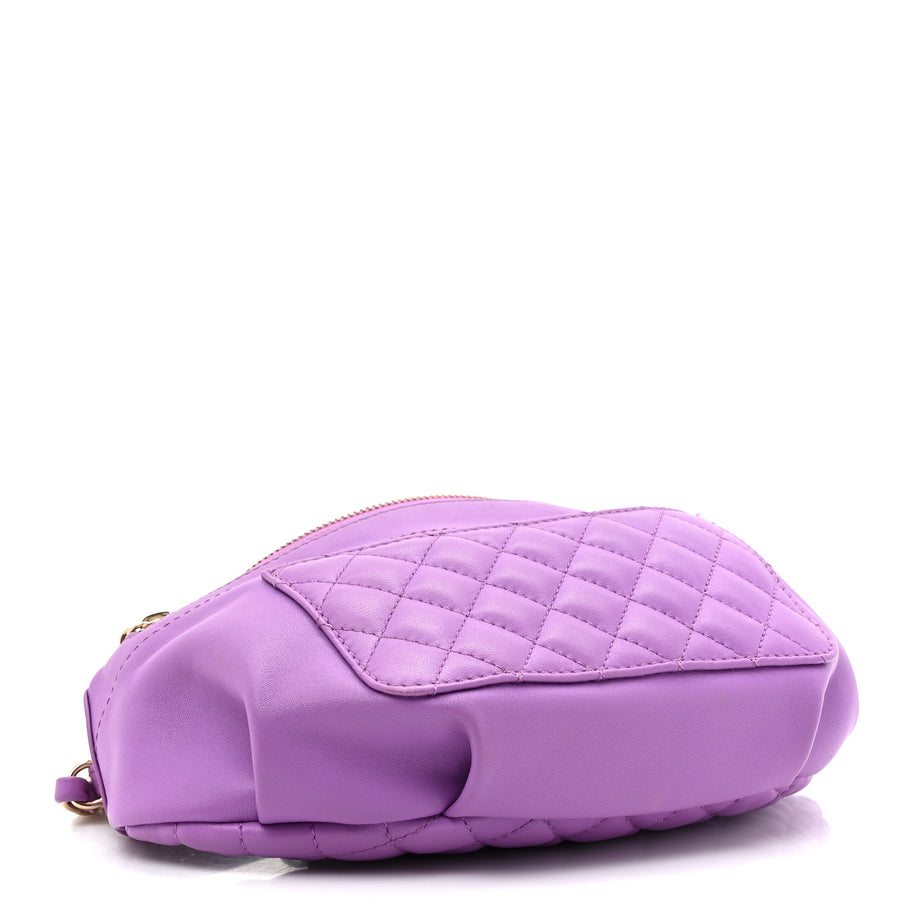 Chanel Lambskin Quilted Waist Belt Bag Purple Image 4
