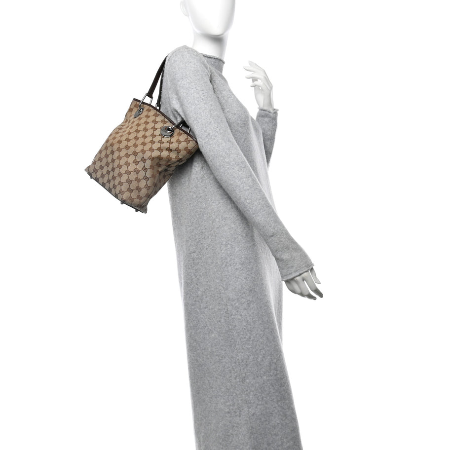 Gucci Monogram Small Eclipse Tote Brown Image 2