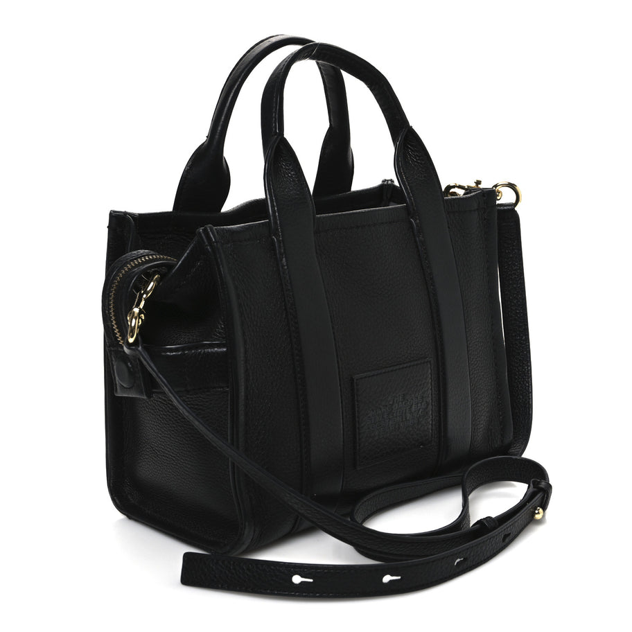 Marc Jacobs Grained Calfskin Small The Tote Bag Black Image 3