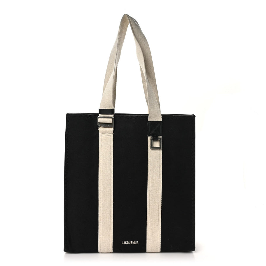 Jacquemus Cotton Canvas Le Cuerda Tote Black Image 1