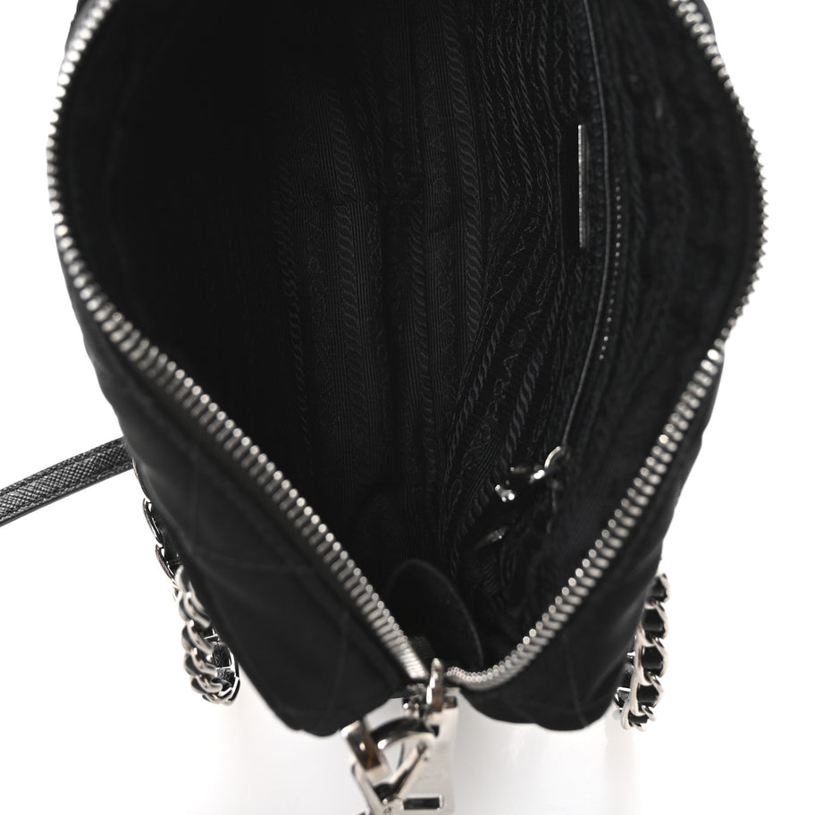 Prada Nylon Tessuto Impuntu Quilted Bandoliera Crossbody Bag Black Image 5