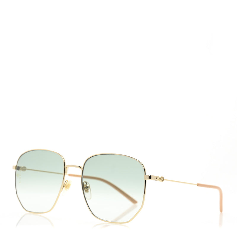  Gucci Oversized Sunglasses GG0396S Gold