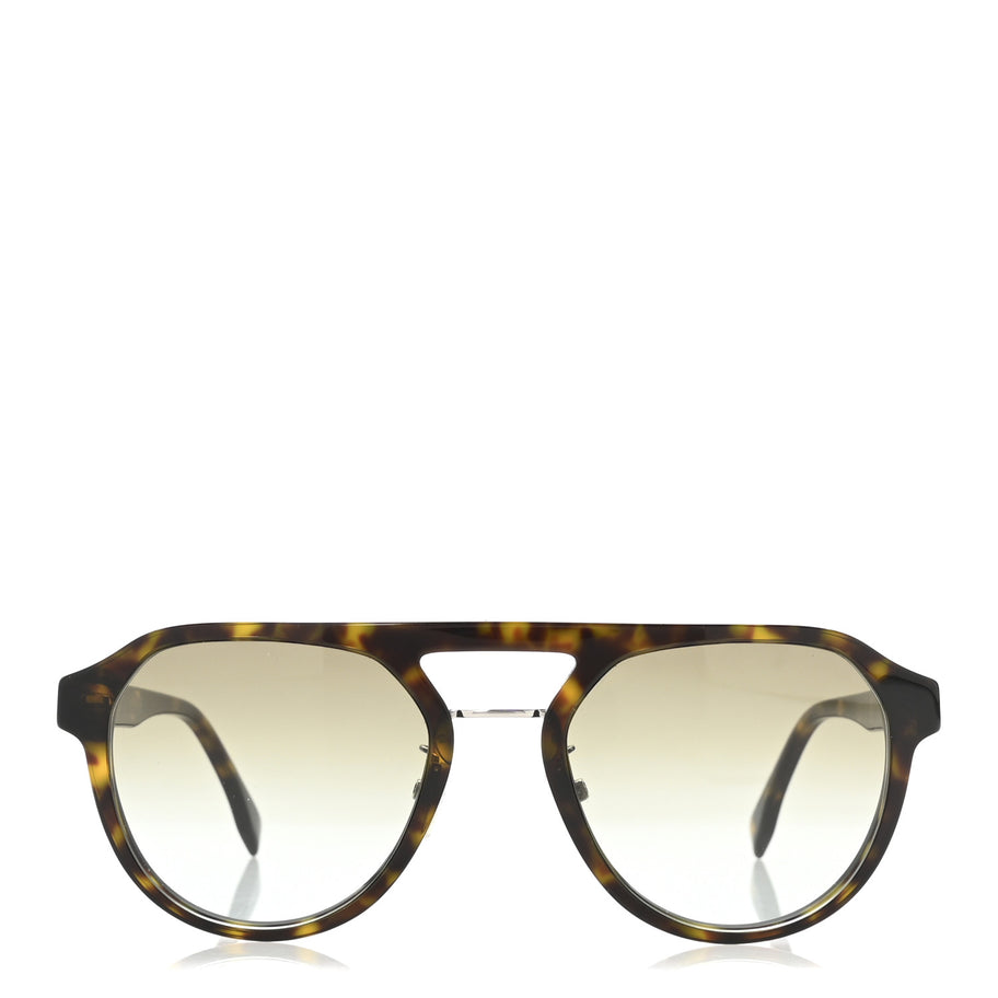 Fendi Acetate Aviator Diagonal Sunglasses FE40003U Havana Image 2