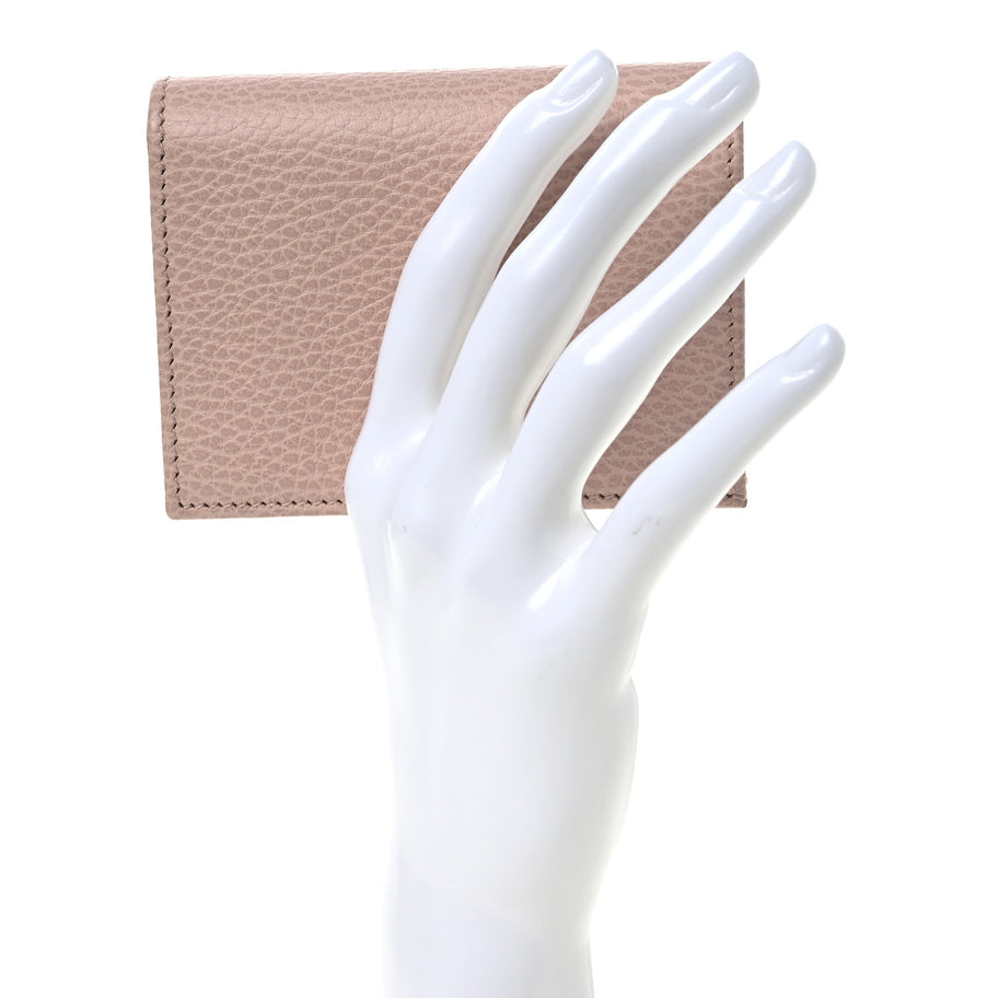Gucci Dollar Calfskin GG Marmont Card Case Perfect Pink Image 2